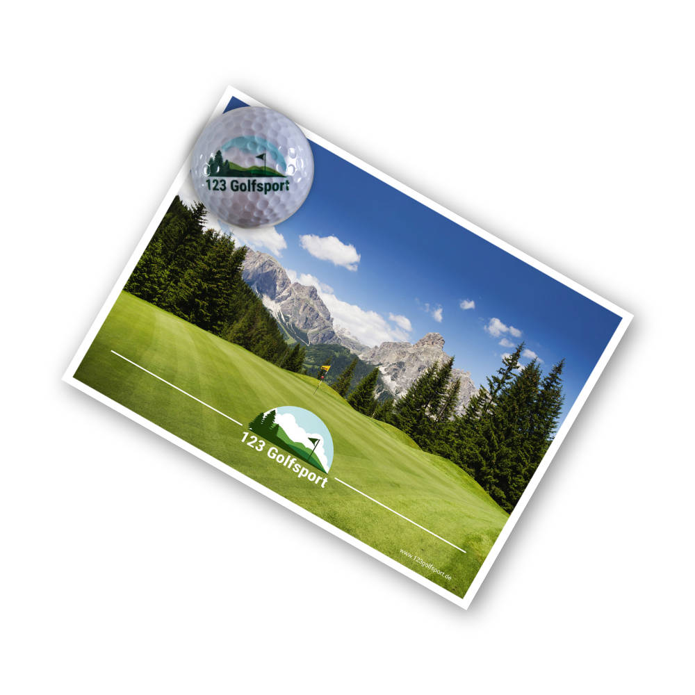 Magnetball mit 123Golfsport-Logo