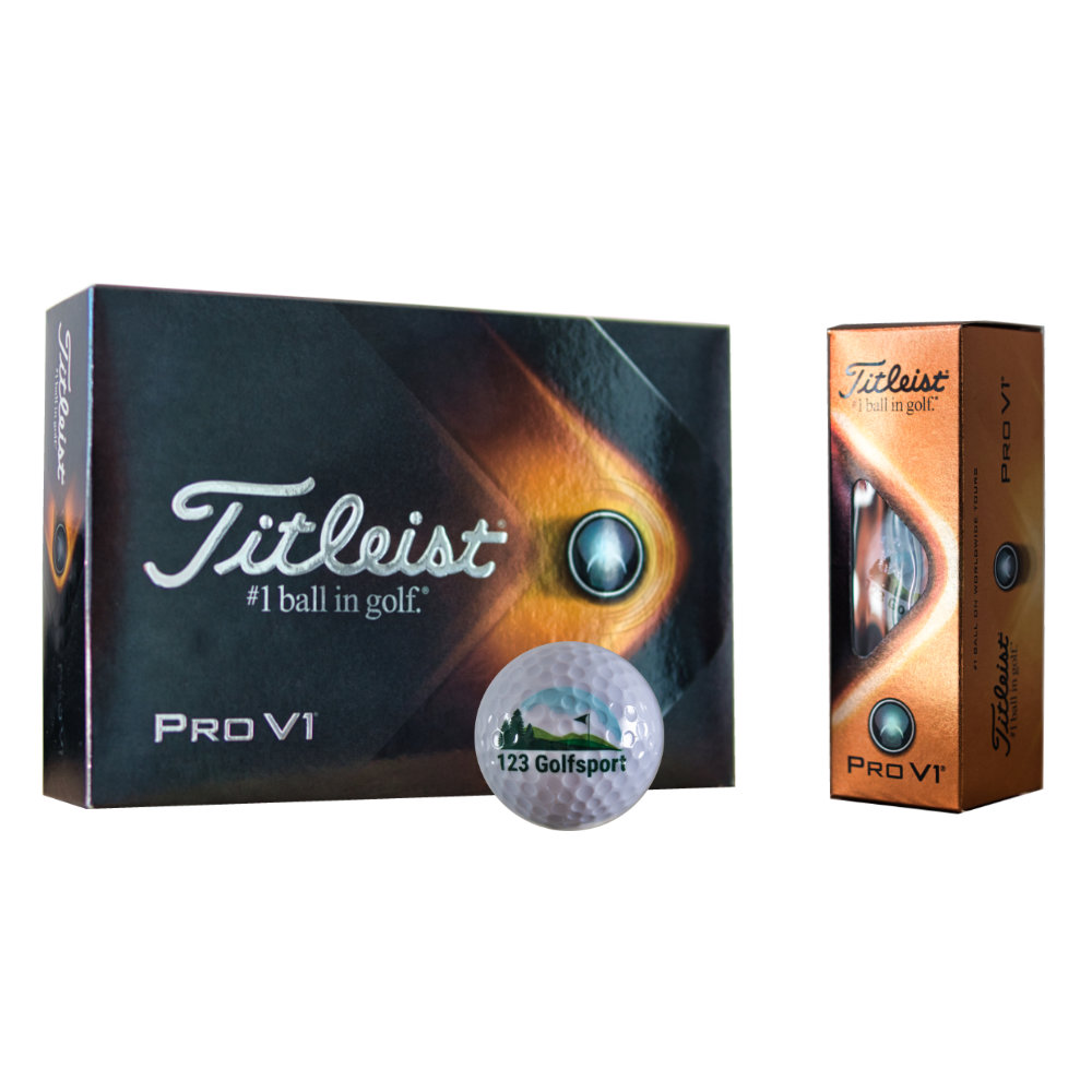 Titleist 12er Packung mit 123golfsport Logo